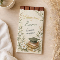 Tablette chocolat personnalisée thème mariage baptême naissance